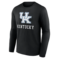Men's Fanatics Black Kentucky Wildcats Team Lockup Long Sleeve T-Shirt