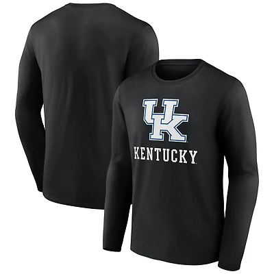 T-shirt à manches longues Fanatics pour hommes, noir, Kentucky Wildcats Team Lockup