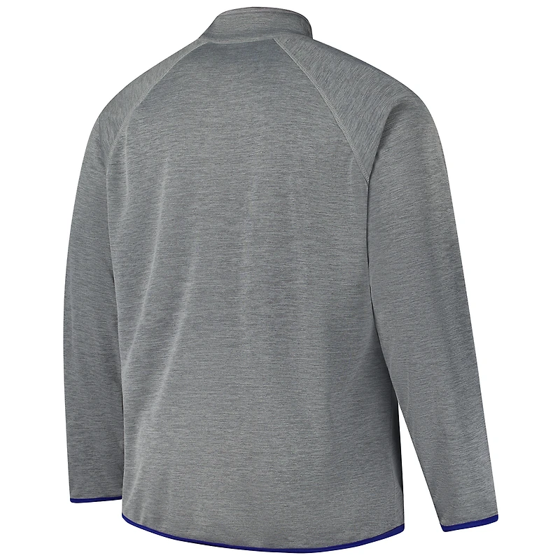Men's Fanatics Charcoal Kentucky Wildcats Raglan Big &Tall Quarter-Zip Top