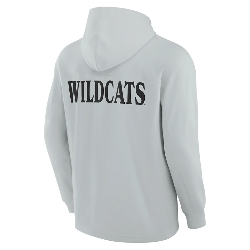 Sweat à capuche tri-blend Blaze pour hommes, gris, fanatiques, Kentucky Wildcats