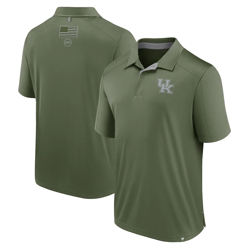 Polo Fanatics Olive Kentucky Wildcats OHT Military Appreciation Defender pour homme
