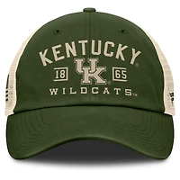 Men's Fanatics Olive Kentucky Wildcats OHT Military Appreciation Frontier Trucker Adjustable Hat