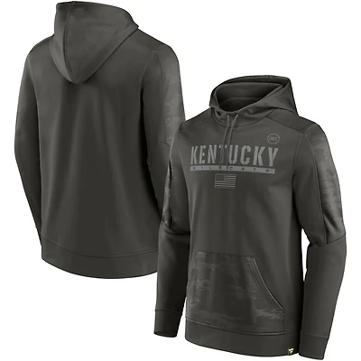 Men's Fanatics Olive Kentucky Wildcats OHT Military Appreciation Guardian Pullover Hoodie