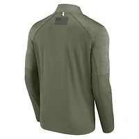 Veste à quart de zip Titan Raglan Fanatics Olive Kentucky Wildcats OHT Military Appréciation pour hommes
