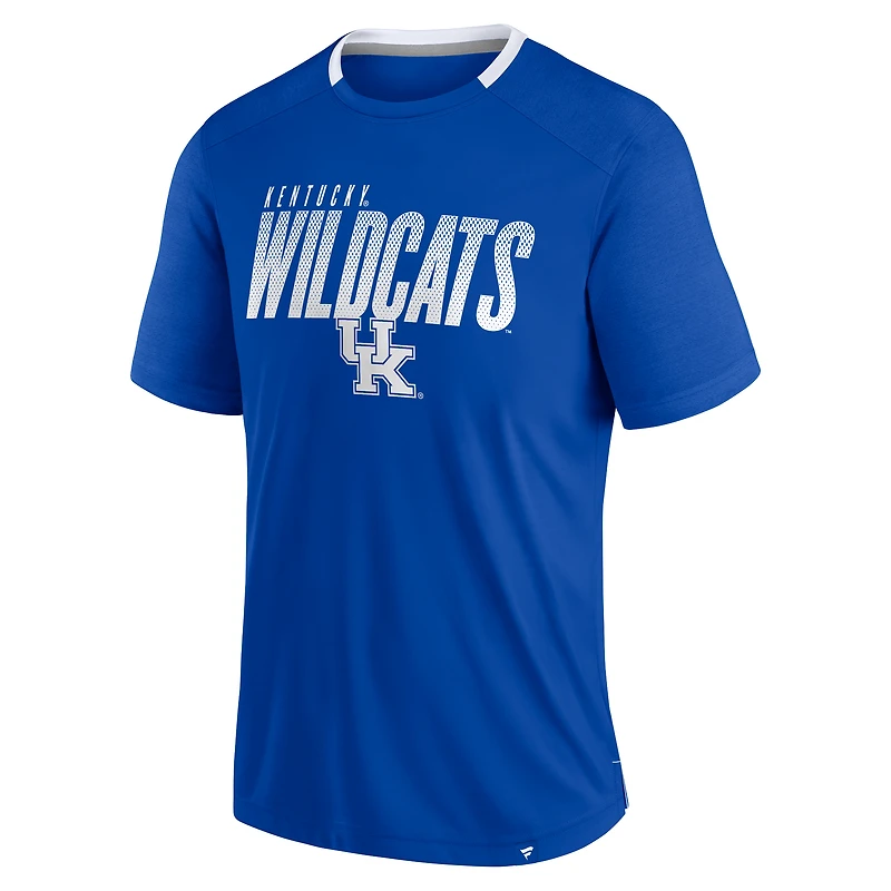 Men's Fanatics Royal Kentucky Wildcats Defender Fade Slant T-Shirt