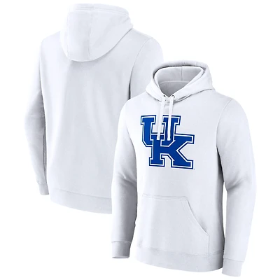 Sweat à capuche avec logo principal des Kentucky Wildcats pour hommes Fanatics White