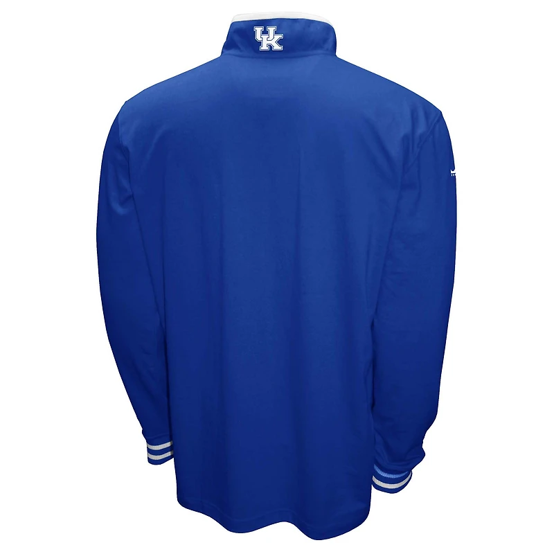 Ensemble 3-en-1 Franchise Club Royal Kentucky Wildcats : t-shirt double couche et pull à fermeture éclair quart de tour
