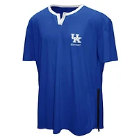 Ensemble 3-en-1 Franchise Club Royal Kentucky Wildcats : t-shirt double couche et pull à fermeture éclair quart de tour