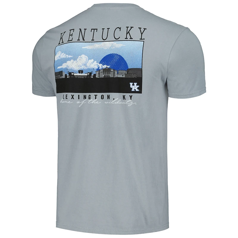 T-shirt gris pour hommes, couleurs confortables, scène du campus des Wildcats Kentucky