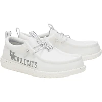 Chaussures décontractées Hey Dude blanches pour hommes Kentucky Wildcats Wally