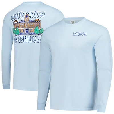 Men's Image One Light Blue Kentucky Wildcats Frosted Dreams Comfort Colors Long Sleeve T-Shirt