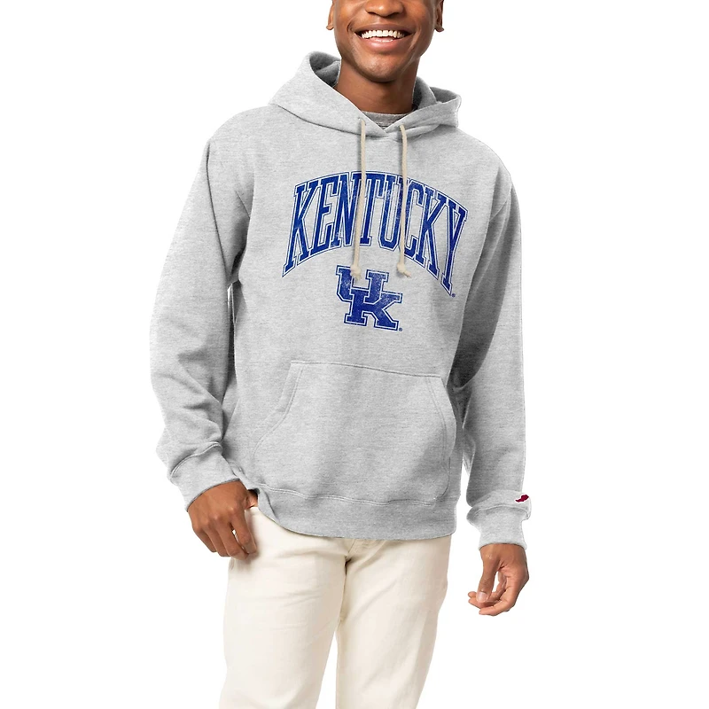 Sweat à capuche essentiel pour hommes League Collegiate Wear Heather Grey Kentucky Wildcats Tall Arch
