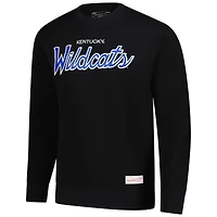 Men's Mitchell & Ness  Black Kentucky Wildcats Elite Script Pullover Sweatshirt