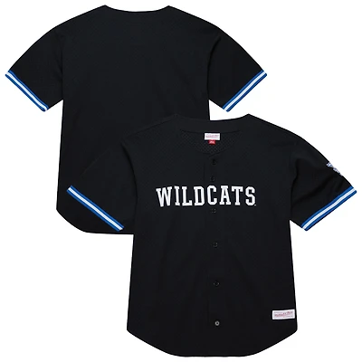 Maillot à boutons complets noir Kentucky Wildcats On The Clock de Mitchell & Ness pour homme