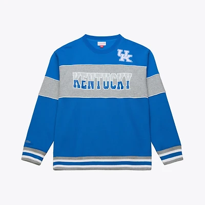 Men's Mitchell & Ness  Royal Kentucky Wildcats Fleece Sweatshirt