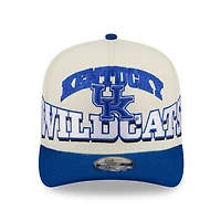 Men's New Era Cream/Royal Kentucky Wildcats March Madness Historic Collection 9FIFTY A-Frame Snapback Hat