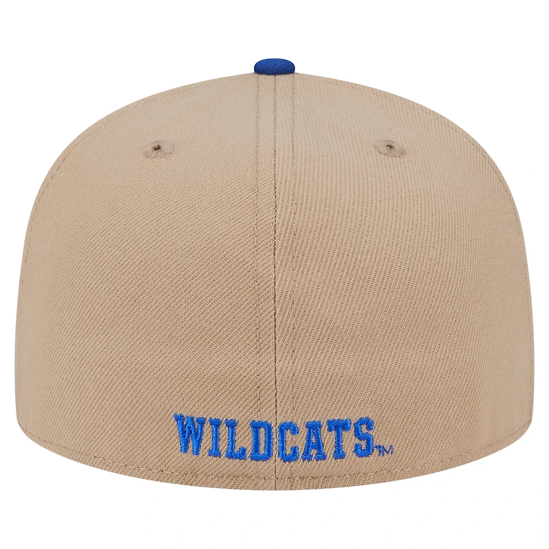 Men's New Era Khaki Kentucky Wildcats Two-Tone 59FIFTY Fitted Hat