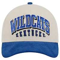 Men's New Era Royal/Cream Kentucky Wildcats Arch Two-Tone Corduroy 9FORTY A-Frame Adjustable Hat