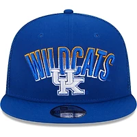 Casquette Snapback 9FIFTY Royal Kentucky Wildcats Grade Trucker New Era pour homme