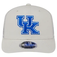 Men's New Era Stone Kentucky Wildcats Canvas 9SEVENTY Stretch-Snap Adjustable Hat