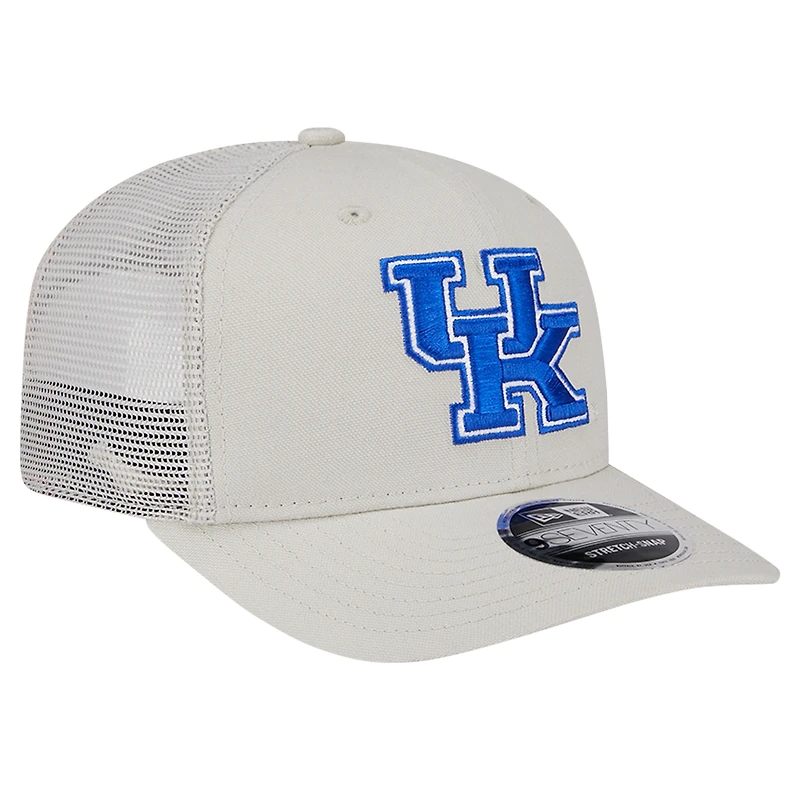 Men's New Era Stone Kentucky Wildcats Canvas 9SEVENTY Stretch-Snap Adjustable Hat