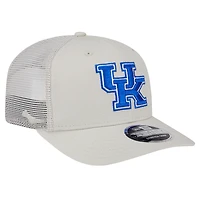 Men's New Era Stone Kentucky Wildcats Canvas 9SEVENTY Stretch-Snap Adjustable Hat