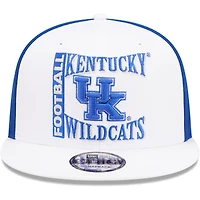 Men's New Era White/Blue Kentucky Wildcats Retro Sport 9FIFTY Snapback Hat
