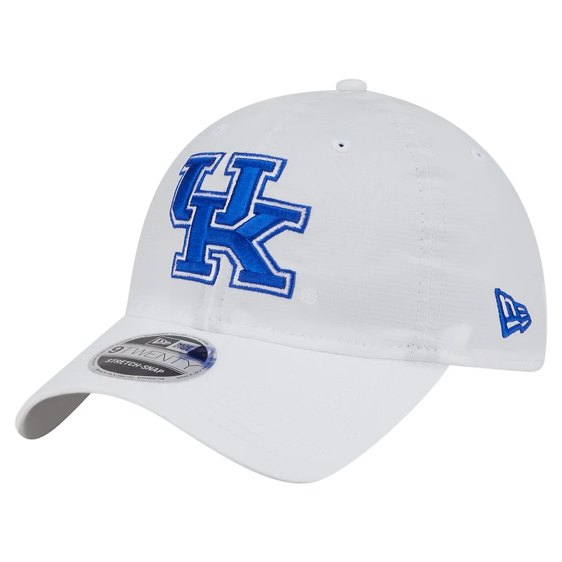Men's New Era White Kentucky Wildcats Active Ripstop 9TWENTY Adjustable Hat