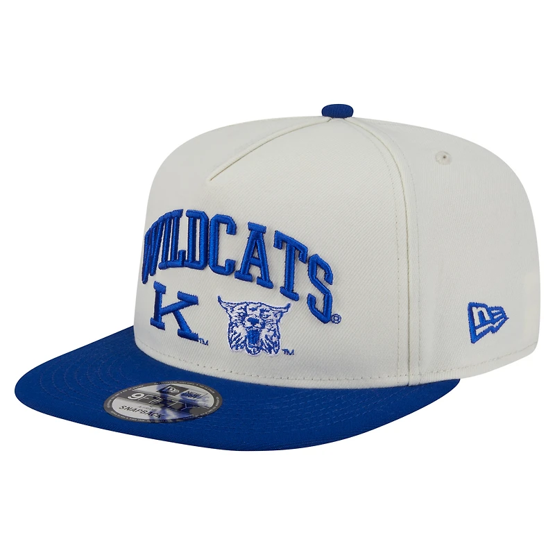 Men's New Era White Kentucky Wildcats Collegiate 9FIFTY A-Frame Snapback Hat
