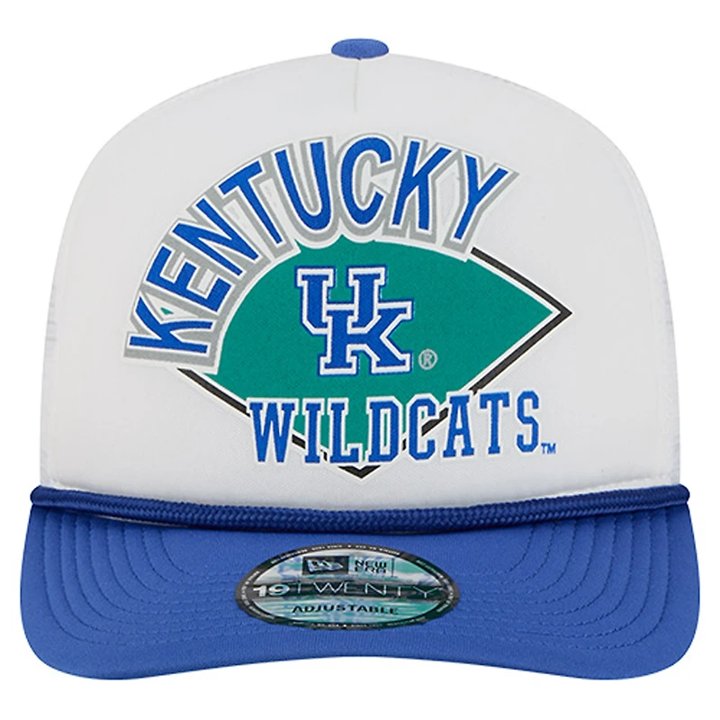 Men's New Era  White Kentucky Wildcats Diamond 19TWENTY Golfer Adjustable Hat
