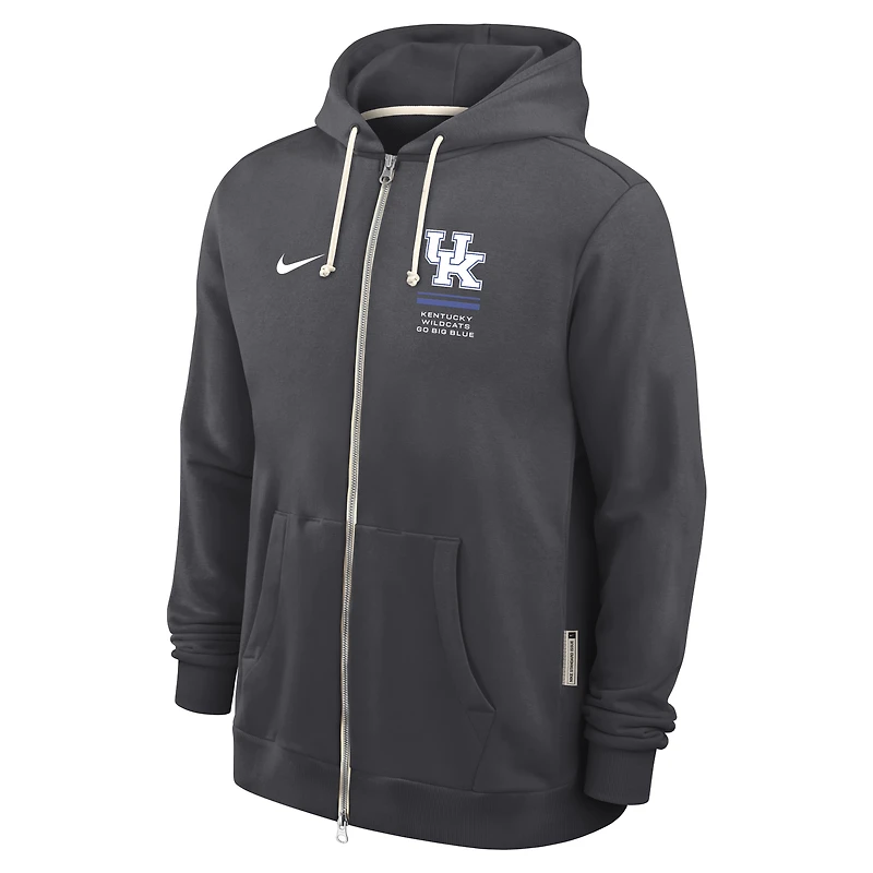 Sweat à capuche zippé Nike Royal Kentucky Wildcats 2026 Sideline Standard Issue Dri-FIT pour homme