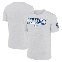 Men's Nike Ash Kentucky Wildcats Velocity Baseball Wordmark Stack Dri-FIT T-Shirt