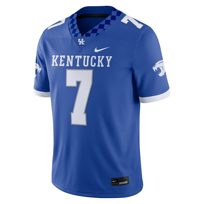 Men's Nike Barion Brown Royal Kentucky Wildcats NIL Football Game Jersey