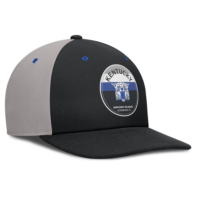Men's Nike Black/Gray Kentucky Wildcats Prep Pro Performance Snapback Hat