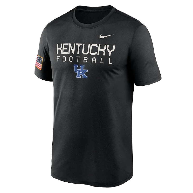 T-shirt Nike noir Kentucky Wildcats 2024 Military Appreciation Legend Performance pour homme