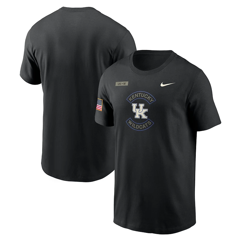 T-shirt Nike Dri-FIT noir Kentucky Wildcats 2025 Military Appreciation pour homme