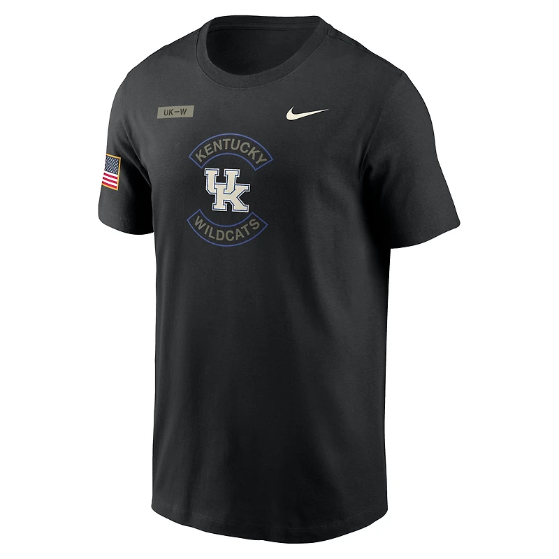 T-shirt Nike Dri-FIT noir Kentucky Wildcats 2025 Military Appreciation pour homme