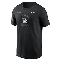 T-shirt Nike Dri-FIT noir Kentucky Wildcats 2025 Military Appreciation pour homme