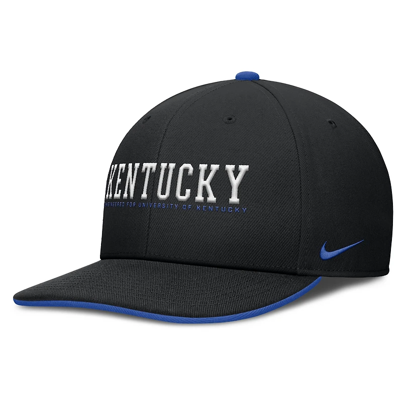 Men's Nike Black Kentucky Wildcats 2025 On-Field Pro Performance Adjustable Hat