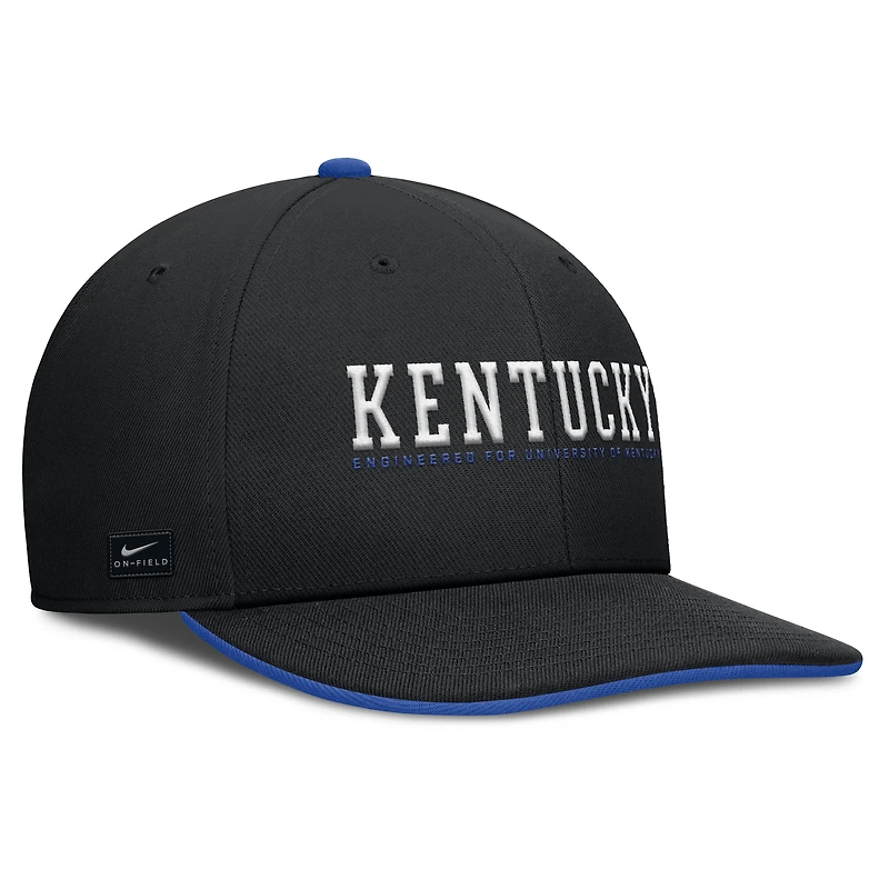 Men's Nike Black Kentucky Wildcats 2025 On-Field Pro Performance Adjustable Hat
