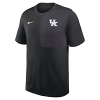 Maillot d'entraîneur Nike Dri-FIT noir pour homme, édition 2025 des Kentucky Wildcats