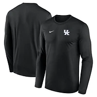 T-shirt à manches longues Nike Black Kentucky Wildcats 2026 Sideline Small Logo Legend Dri-FIT pour homme