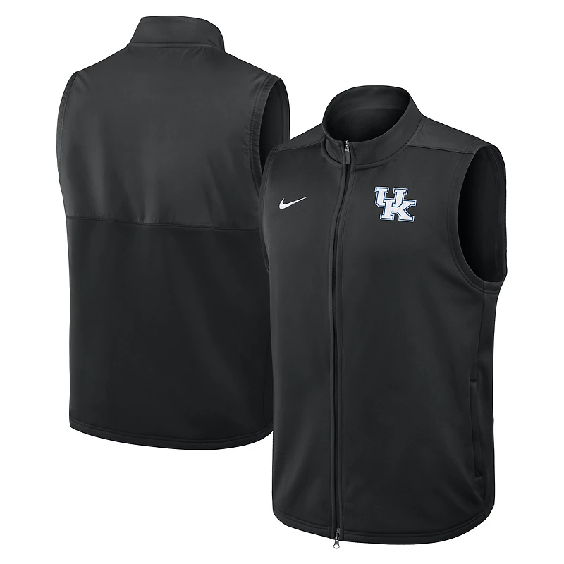 Gilet Nike noir Kentucky Wildcats Primetime Victory Performance à fermeture éclair intégrale pour homme