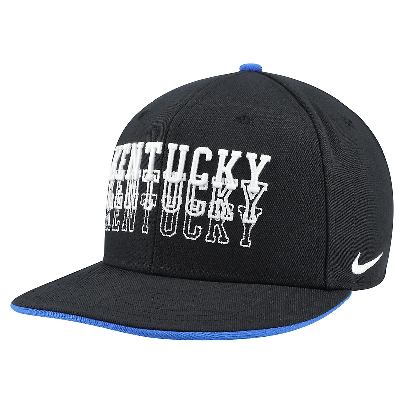 Casquette ajustée Nike True Primetime Performance noire Kentucky Wildcats pour homme