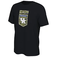 T-shirt Nike Kentucky Wildcats Veterans Camo noir pour homme