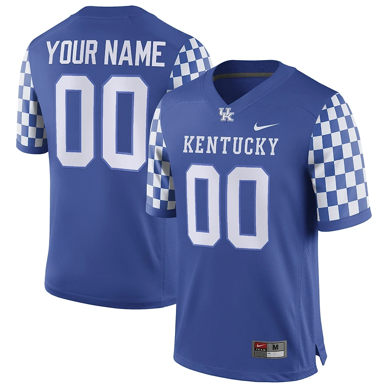 Maillot de football personnalisé Nike bleu Kentucky Wildcats pour homme