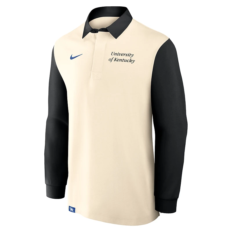 Maillot de rugby à manches longues Nike pour homme, crème/noir