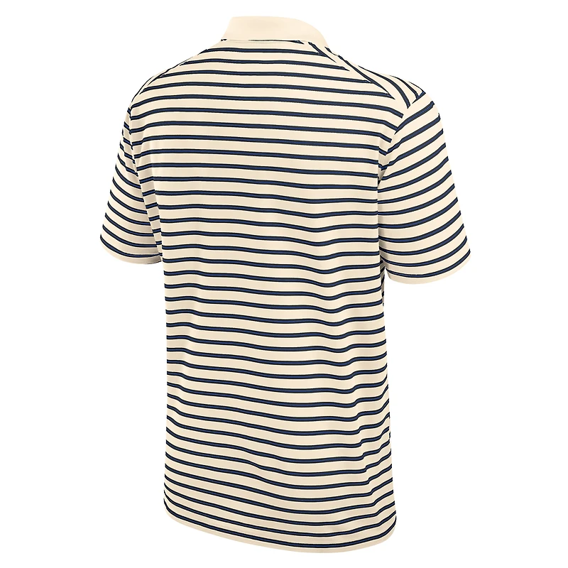 Men's Nike Cream Kentucky Wildcats Primary Logo Striped Dri-FIT Polo