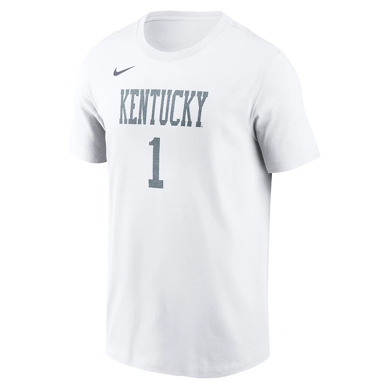 Men's Nike Devin Booker White Kentucky Wildcats Alternate Denim Name & Number T-Shirt