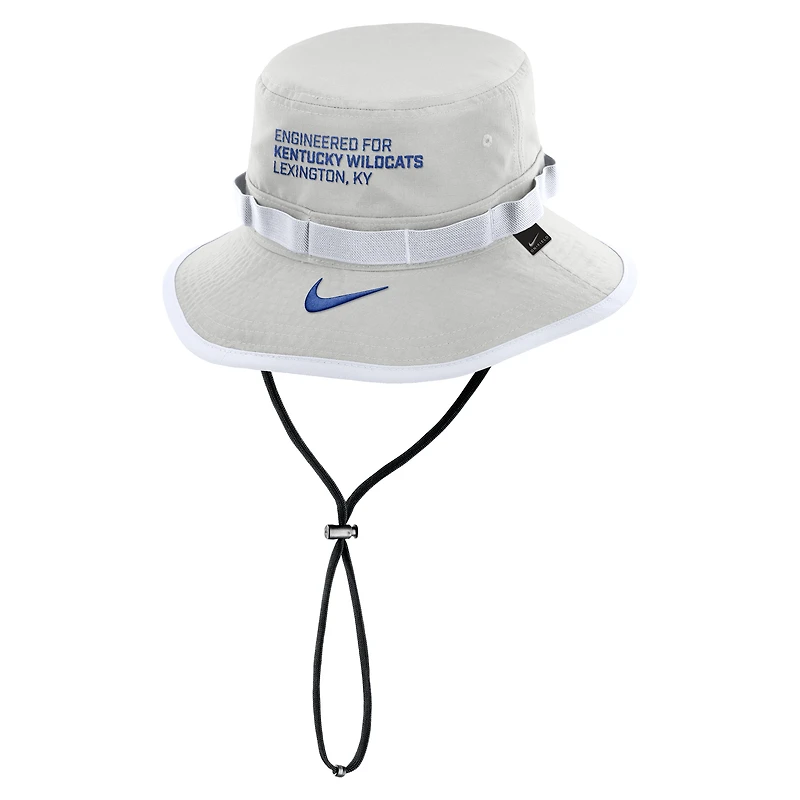 Men's Nike Gray Kentucky Wildcats 2025 Sideline Apex Boonie Performance Bucket Hat